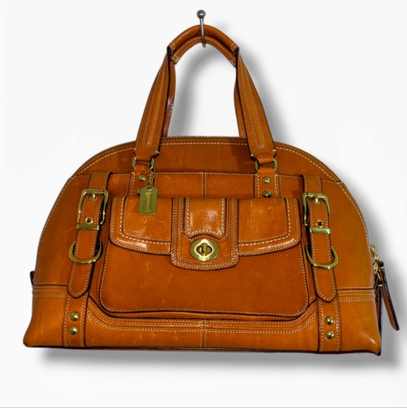 Coach | Vintage Whiskey British Tan Grey Leather Crossbody Bag Handbag Bundle - Picture 2 of 10